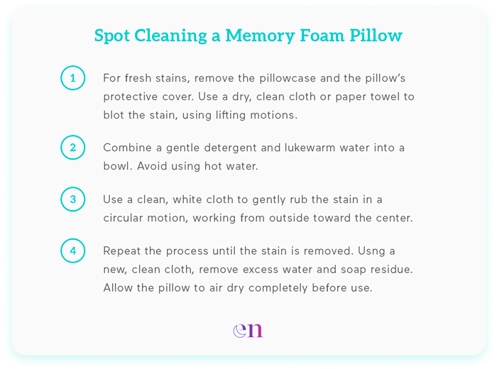 spot clean a memory foam pillow