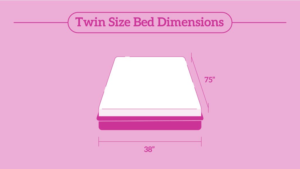 Twin Size Bed Dimensions Eachnight, How Wide Is A Twin Bed In Inches